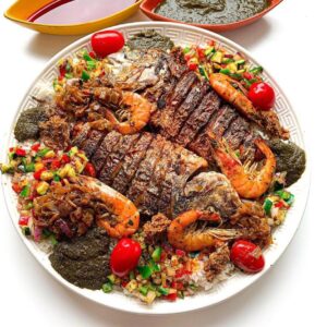 riz viande et poulet