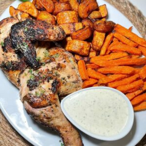 riz viande et poulet